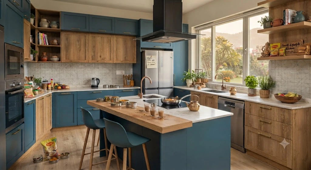 Family Lifestyle Kitchen Race Course, Dehradun Modern Modular Kitchen & Custom Cabinetry